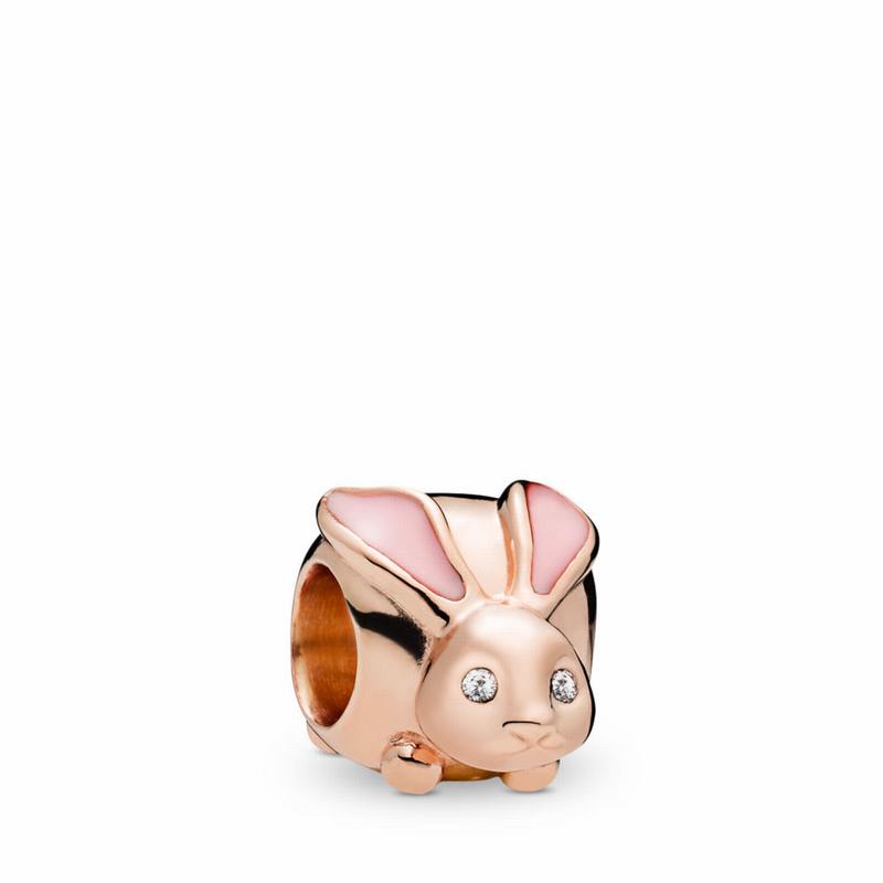 Pandora Rose™ Cute Bunny Charm - Pandora Rose/Enamel/Pink/Cubic Zirconia - Canada | HO9289TR